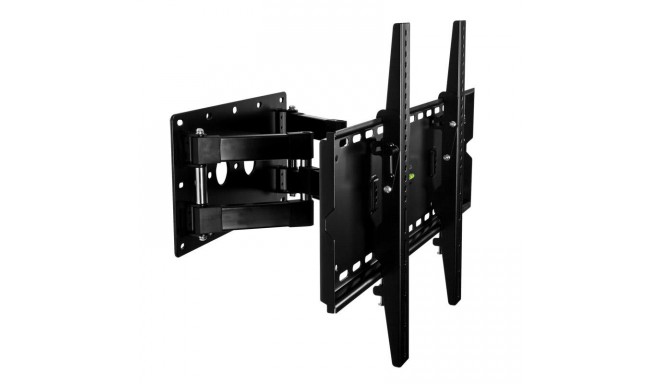 4World Double Arm Wall Mount for LCD 30''-79'', tilt/swivel, max load 60kg BLK