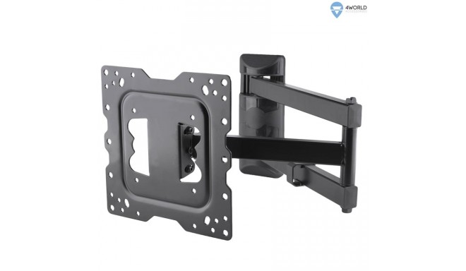 4World Wall Mount for LCD 15-43'' VESA 100/200 tilt/swivel  load 40kg BLK