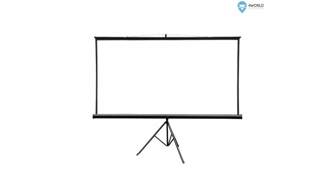 4World projektori ekraan statiiviga 221x124 100" 16:9, matt valge