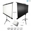 4World Projection screen with stand 221x124 (100'', 16:9) Matt White