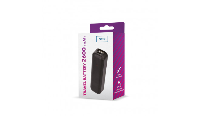 Setty power bank 2600 mAh mini black