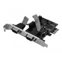 DIGITUS PCIexpress card 2xserial DB9 MCS9901 chipset incl.2 LP bracket