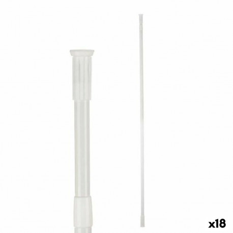 Extendable bar Berilo B0638 140-260CM B0638 140-260CM White Aluminium 260 x 2,2 x 2,2 cm For shower