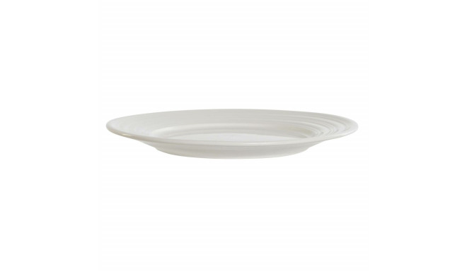 Flat Plate DKD Home Decor White Porcelain 19 x 19 x 2 cm