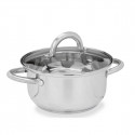 Casserole with glass lid Silver Stainless steel 27 x 10 x 19,5 cm (6 Units)