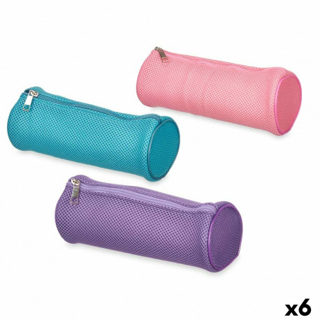 Cylindrical School Case Pincello 441 441 Blue Purple Pink 22 x 8 x 8 cm Padded (6 Units)