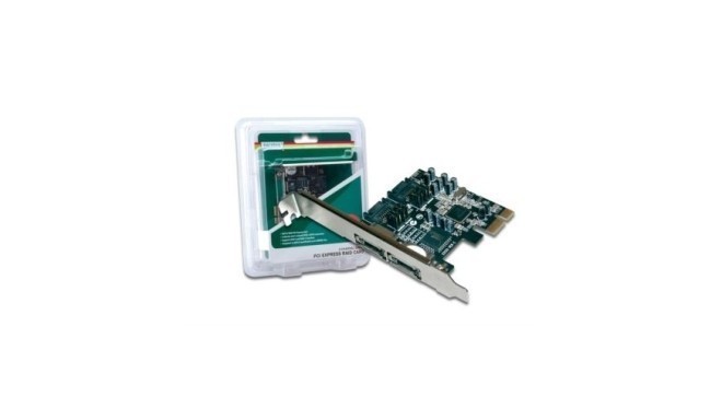 DIGITUS Add-On Card SATA II PCIExpress, 2xSATA 2xeSATA,Low Profile, Chip:SIL3132