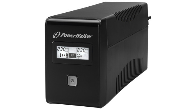 UPS POWERWALKER VI 850 LCD LINE-INTERACTIVE 650VA 2X SCHUKO OUTLETS USB-B LCD