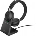 Jabra Evolve2 65, headset (black, Microsoft Teams, USB-A, charging station)