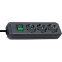 EXT.SOCKET.SWITCH. 3-WAY.BLACK. 5M