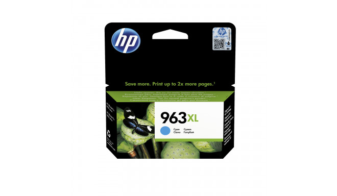 Tint HP 3JA27AE 963XL Cyan High Yield suuremahuline 22.77ml 1600lk OfficeJet Pro 9010 9012-9014 9015