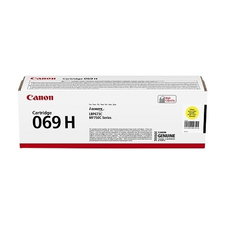 Canon CRG 069H (5095C002) Toner Cartridge, Yellow