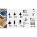 Bosch edge and edge router-set 6 pieces (8 mm)