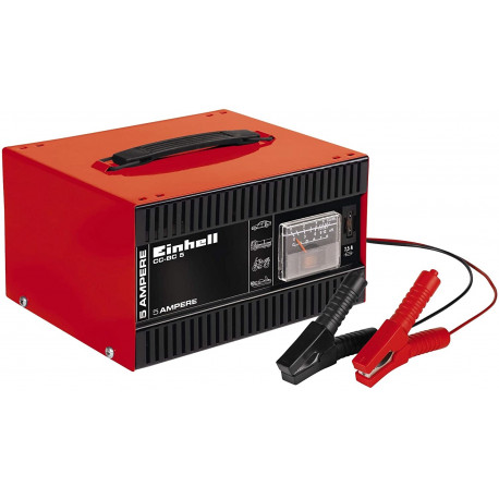 Einhell battery charger CC-BC 5 (red/black, for car and motorcycle batteries)