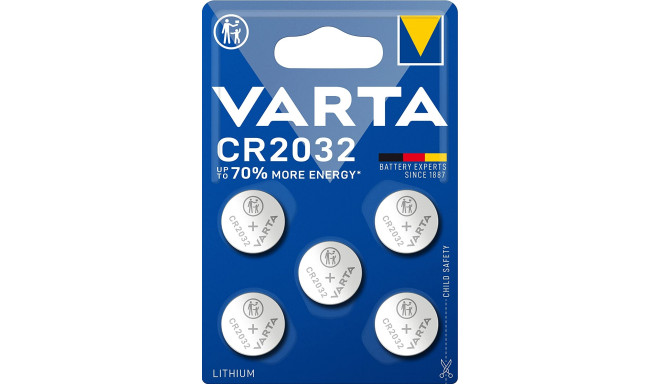 Varta patareid CR2032 Lithium Coin 5tk