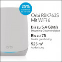NETGEAR Orbi WiFi6 Tri-Band Mesh System Set of 3, Mesh Router (white)