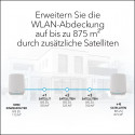 NETGEAR Orbi WiFi6 Tri-Band Mesh System Set of 3, Mesh Router (white)