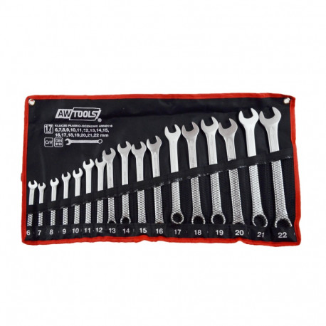 AW COMBINATION WRENCH SET 17 pcs. /6mm-22mm/ BLACK LINE