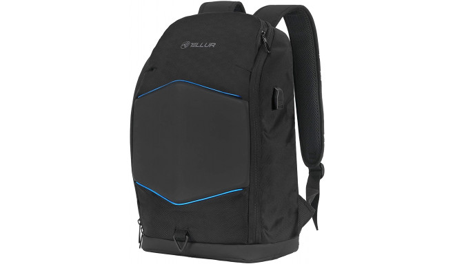 Tellur 15.6 Notebook Backpack Illuminated Strip, USB port, black