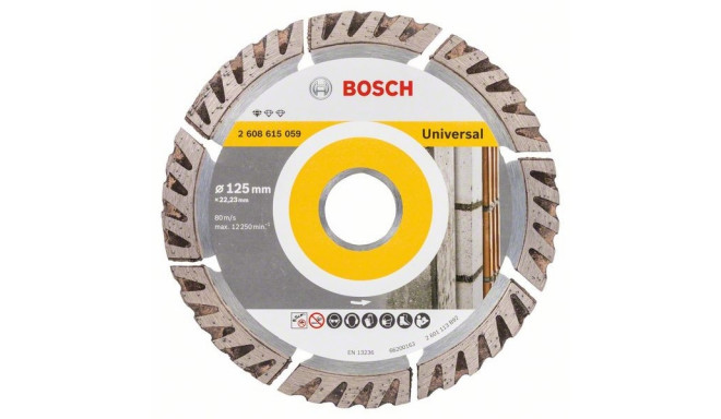 Bosch diamond disc 125x2x22.23mm, height of segments 10mm