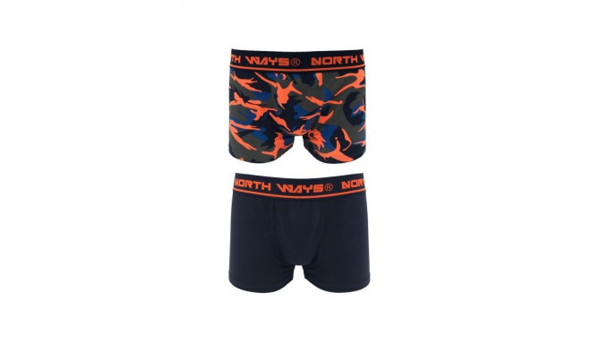 Boxers North Ways Narcis 1709 navy kamufliažas/oranžinė, M dydis