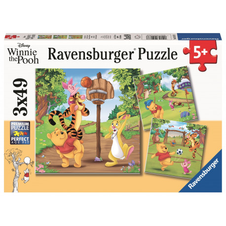 Ravensburger pusle 3x49 tk Karupoeg Puhh - Spordipäev