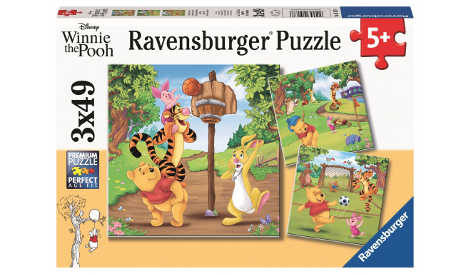 Ravensburger pusle 3x49 tk Karupoeg Puhh - Spordipäev