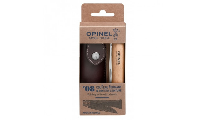 Opinel Nr 8 Stainless Steel Knife + Sheath