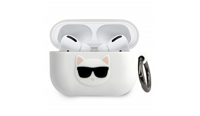 KLACAPSILCHWH Karl Lagerfeld Choupette Head Silicone Case for Airpods Pro  white