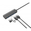EGA H2 USB-C kuni 4 x USB 3.0 splitter 5 Gbps must (EU Blister)