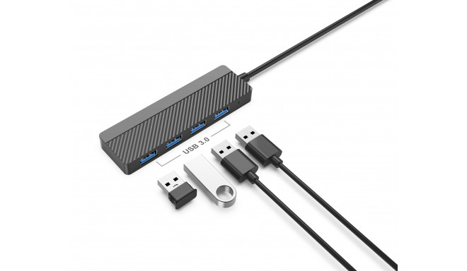 EGA H2 USB-C kuni 4 x USB 3.0 splitter 5 Gbps must (EU Blister)