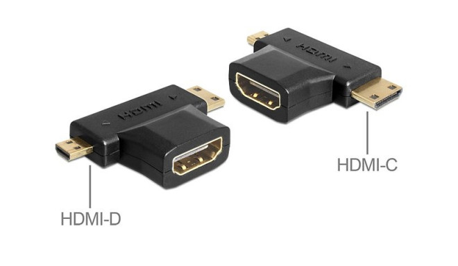 Delock adapter HDMI-A - HDMI-C + HDMI-D, must (65446)