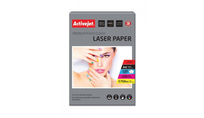 Activejet AP4-200G100L fotopaber laserprinteritele A4 100 tk