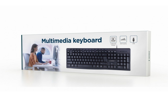 Gembird KB-UM-107 multimeedia klaviatuur, must, US-paigutus