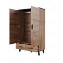Cama wardrobe LOTTA 2D2D wotan oak + mat black