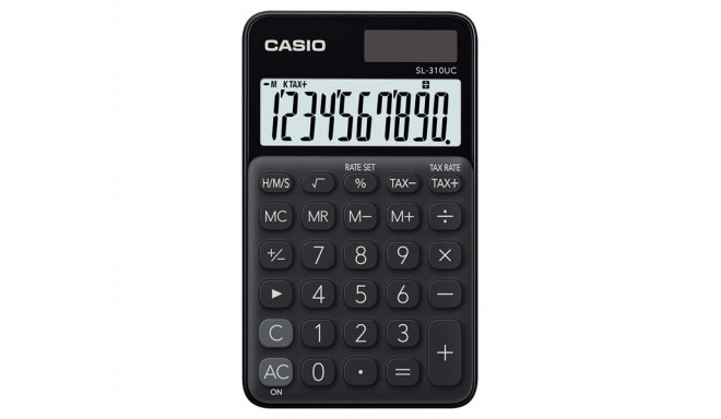 CASIO CALCULATOR POCKET SL-310UC-BK BLACK, 10 DIGIT DISPLAY