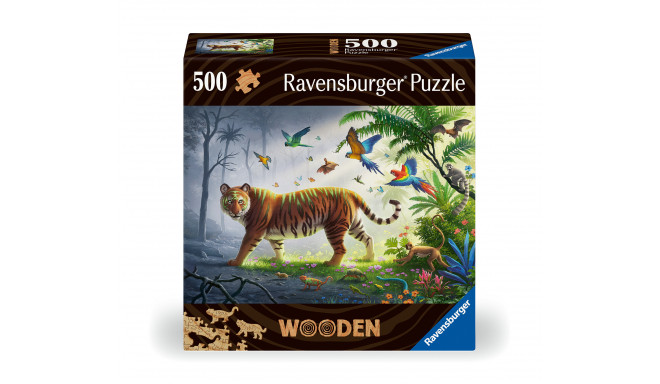 Ravensburger puidust pusle 500 tk Tiiger džunglis