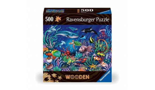 Ravensburger puidust pusle 500 tk Veealune maailm