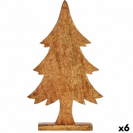 Dekoratiivkuju Jõulupuu Kuldne Puit 5,1 x 49,5 x 25,5 cm (6 Ühikut)