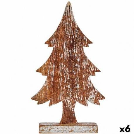 Decorative Figure Krist+ 1122-SILVER 1122-SILVER Silver Christmas Tree 5 x 39 x 21 cm (6 Units)