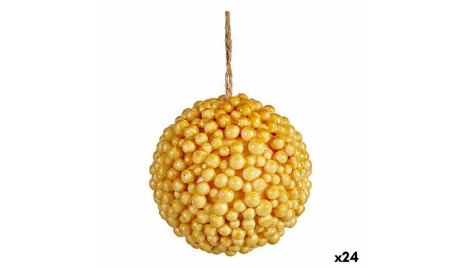 Eglītes rotājums Dzeltens Plastmasa 8 x 8 x 8 cm (24 gb.)