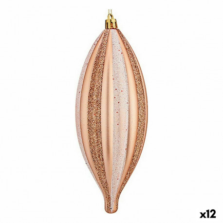Jõuludekoratsioonide komplekt Krist+ 00904 Vask PVC Venitatud 3 x 3 x 18 cm (12 Ühikut)