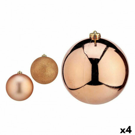 Set of Christmas balls Krist+ 00749 00749 Copper Plastic (4 Units)