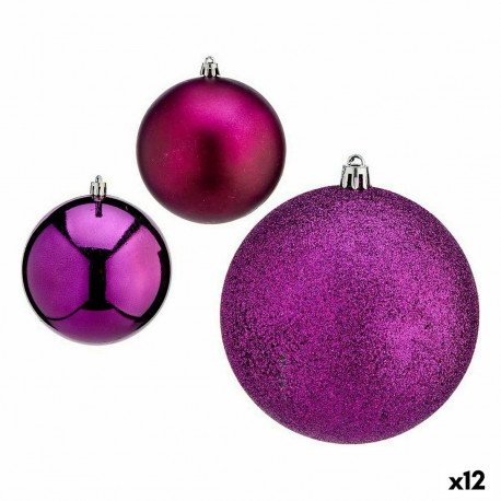 Set of Christmas balls Krist+ 00835 00835 Purple Plastic (12 Units)
