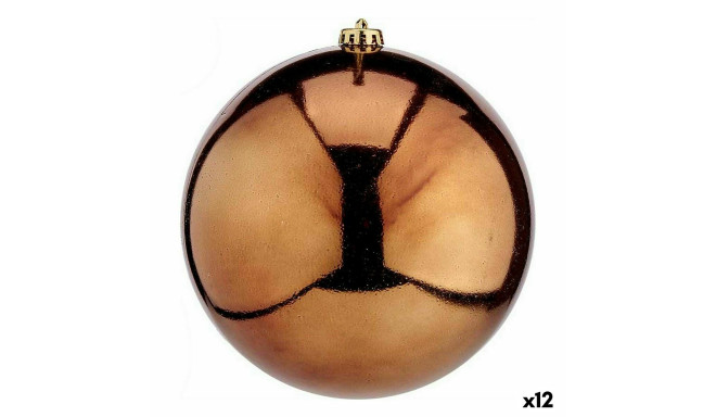 Christmas Bauble Brown Plastic 20 x 20 x 20 cm (12 Units)