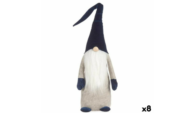 Decorative Figure Gnome Blue White Grey Polyester Wood Sand 20 x 100 x 25 cm (8 Units)