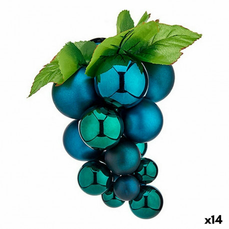 Eglītes rotājums Vīnogas Mini Zils Plastmasa 15 x 15 x 20 cm (14 gb.)