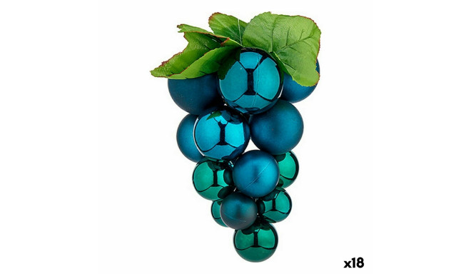 Christmas Bauble Grapes Small Blue Plastic 14 x 14 x 25 cm (18 Units)