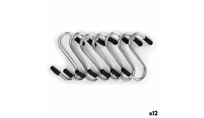 Hook for hanging up Set Silver Metal 4,7 cm (12 Units)