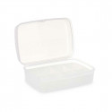 Storage Box with Lid White Transparent Plastic 21,5 x 8,5 x 15 cm (12 Units)